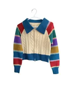 即完売 ジップ付き ニット 最終値下げ