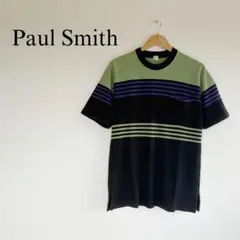 Paul Smith マルチボーダー　鹿子　ポロシャツ生地　クルーネックTシャツ