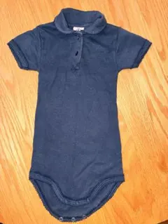 襟付き　ネイビーロンパース プチバトー