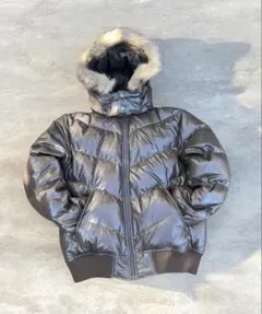 オールドユニクロ プレミアムダウンジャケット ファー・フード着脱可　短丈y2k