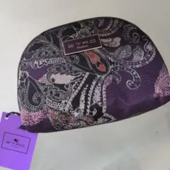 ETRO ペイズリー柄ポーチ 紫のサムネイル