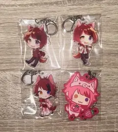 莉犬くん　アクリルキーホルダー　ラバーキーホルダー　4個セット