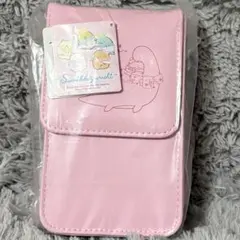すみっコぐらし　きらきらな夜　スマホショルダーポーチ ピンク とかげとおかあさん