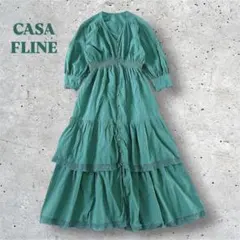 【美品】CASA FLINE ティアードレースドレス　ワンピースのサムネイル
