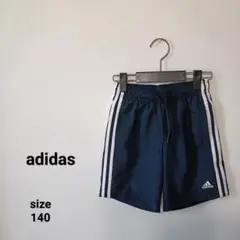 adidas ハーフパンツ サイズ140 ネイビー