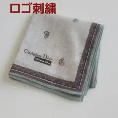 クリスチャンディオール メンズ ハンカチ ペイズリー/ グレー/ロゴ刺繍のサムネイル