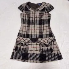Burberry Blue Label チェック柄 半袖ワンピース 38