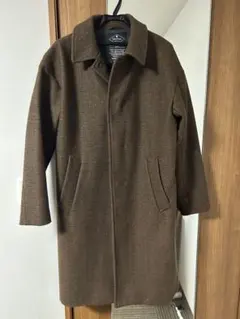 ブラウン チェスターコート チェック柄