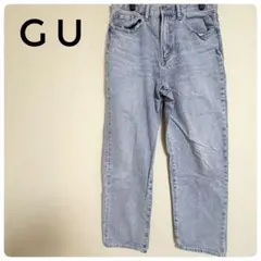 GU レギュラージーンズ+E 30 ライトブルー デニムパンツ 綿100%