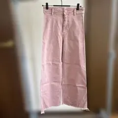 ZARA ピンク ワイドデニム