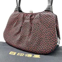 美品 INDENYA 印傳屋 インデンヤ 肩掛け ハンドバッグ 総柄 3層式のサムネイル