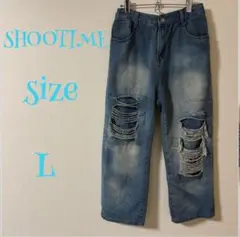SHOOTIME ダメージデニムパンツ L