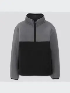 新品　150　UNIQLO　フリースハーフジッププルオーバー（長袖）