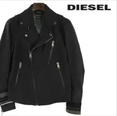 美品】ディーゼル シルバーラメペイント ライダースジャケット XL