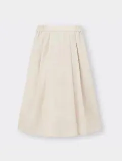 GU タックフレアミディスカート　ナチュラル　オフホワイト　新品未使用