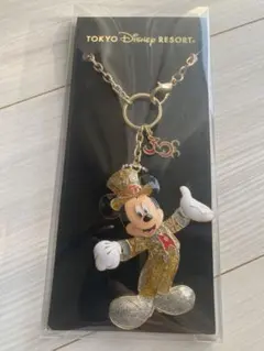 ディズニー 30周年　ミッキー　金コス　バッグチャーム　新品