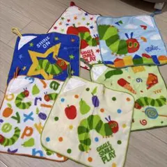 新品　はらぺこあおむし　ループ付タオル 6枚セット