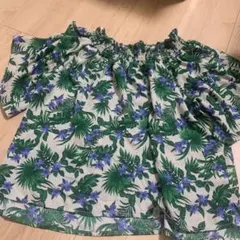 グローバルワーク　フローラルプリント 半袖シャツ