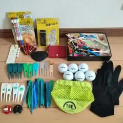ゴルフ用品まとめ売り ゴルフボール スコアカウンター　ゴルフティー　グローブ