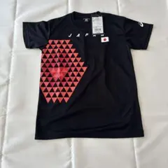 【未使用品】asics アシックス ジュニア日本代表応援Tシャツ 140ブラック