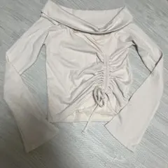 GRL ドロストリボンベルスリーブオフショルトップス[dk1262]アイボリー