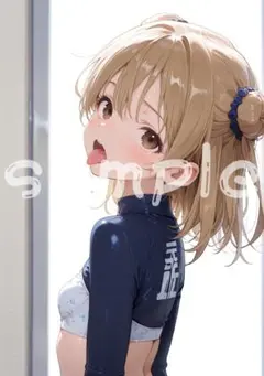 AI 美女 A4ポスター 水着 可愛い 高画質 イラスト ファンアート N007