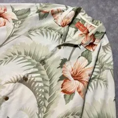90s Tommy Bahama シルク100% 開襟アロハシャツ ハイビスカスのサムネイル