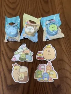 すみっコぐらし　キャップ3個　ステッカー4枚　まとめ売り