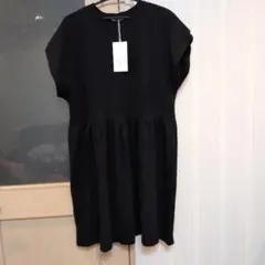 新品未使用　ZARA ブラック 半袖チュニック Lサイズ