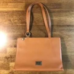 moschino ショルダーバッグ　レザー　ブラウン