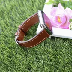 アップルウォッチレザー本革バンド　apple シリーズSE ブラウン