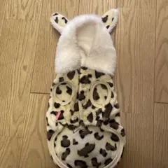 ヒョウ柄フード付き犬服 3号