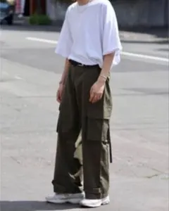 【４月10日まで期間限定】y/m by れぽすけ ワイドミリタリーパンツ