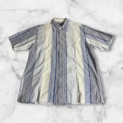 半袖　50s 60s レーヨンギャバ　ギャバジンシャツ ボーリングシャツ　絣 半袖 50s 60s レーヨンギャバ ギャバジンシャツ ボーリングシャツ 絣