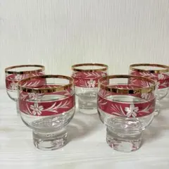 切子グラス&ソーサー6客組 昭和初期 ヴィンテージ 切子グラス&ソーサー6客組 昭和初期 ヴィンテージ