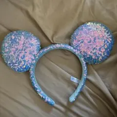 最終値下げ！！！！！！！美品 ディズニーリゾート ミッキー型カチューシャ 水色