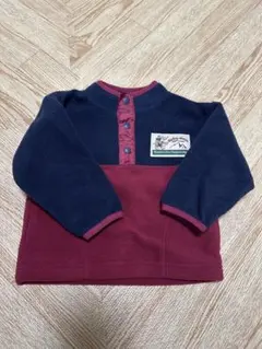 【ミッキー】フリースジャケット ネイビー　ワインレッド　キャンプ