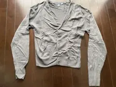 FRED PERRY フレッドペリー Vネックカーディガン グレー M