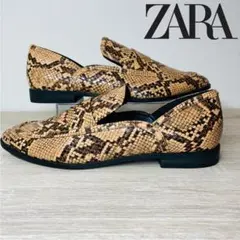 【新品】ZARA ザラ TRAFALUC パイソン柄 ローファー 37 蛇柄