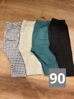 UNIQLO 90サイズ ベビー スパッツ レギンス 4点セット　7分丈のサムネイル