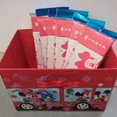 ミッキー＆ミニー　ミニU型ボックス　机の上収納　7点セット