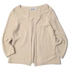 ROPE ロペ ノーカラーカーディガン ベージュ