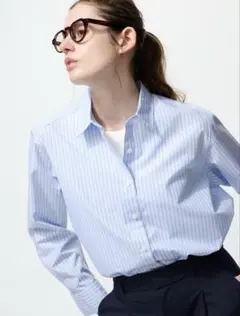 コットンシャツ ストライプ ユニクロ UNIQLOのサムネイル