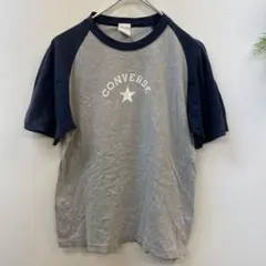 CONVERSE ラグランTシャツ グレー・ネイビーのサムネイル