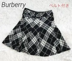 Burberry バーバリー ノヴチェック ベルト付き 膝丈スカート38