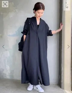 美品　スピックアンドスパン　バックプリーツワンピース