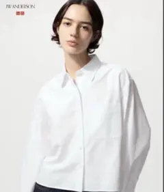 【値下げ済】UNIQLO JW ANDERSON ホワイト 長袖シャツ　Sサイズ
