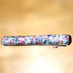 カラフルラメ入りヘアクリップ