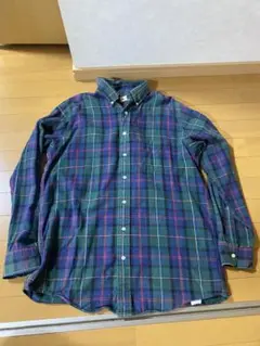 L.L.Bean 緑系チェック柄ネルシャツ Mサイズ