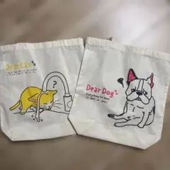 トートバッグ　コットンバッグ　フレンチブルドッグ　猫